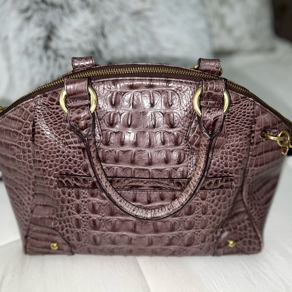 Brahmin Tyler Satchel Asher Aubergine Melbourne